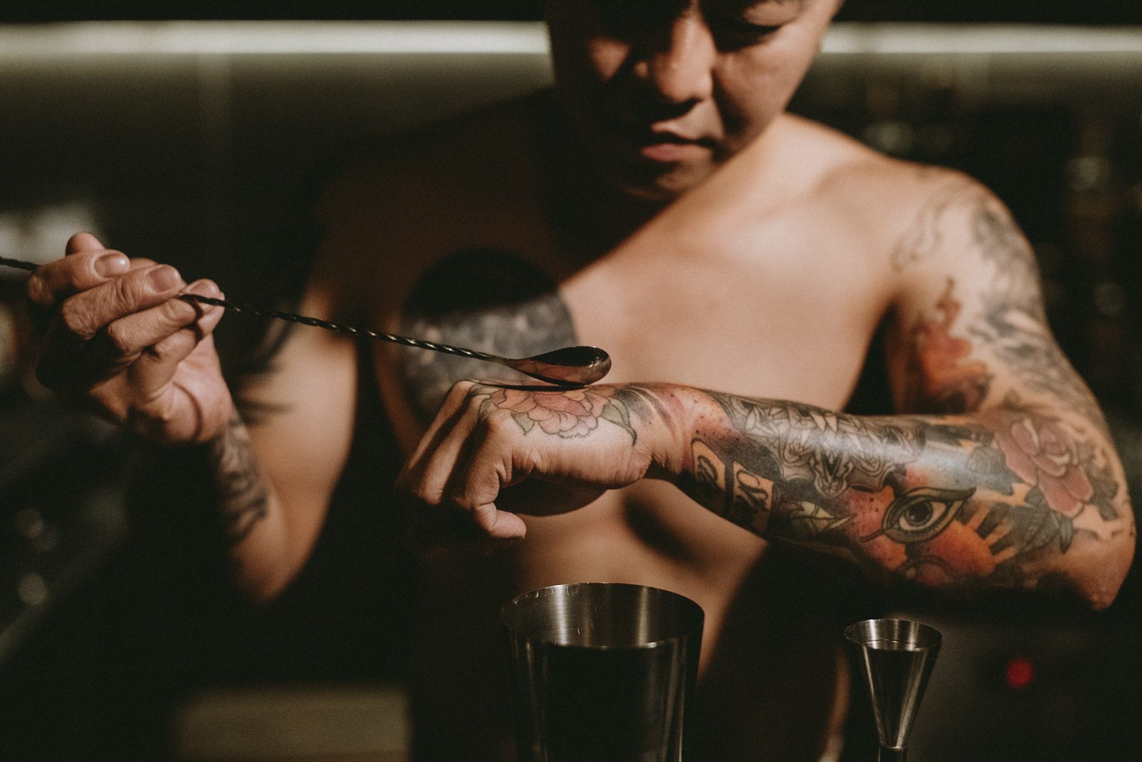 Personal Branding Photographer Cliff Choong Bartender Giffard International Tattoo Artist