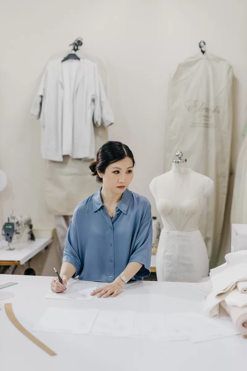 Celine Ooi showcasing her remarkable craftsmanship and attention to detail.